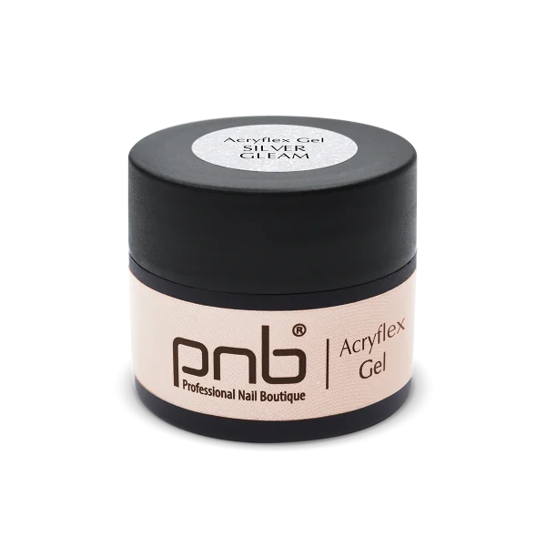 Akrilni gel Acryflex PNB - 15 ml - Silver Gleam - Image 2