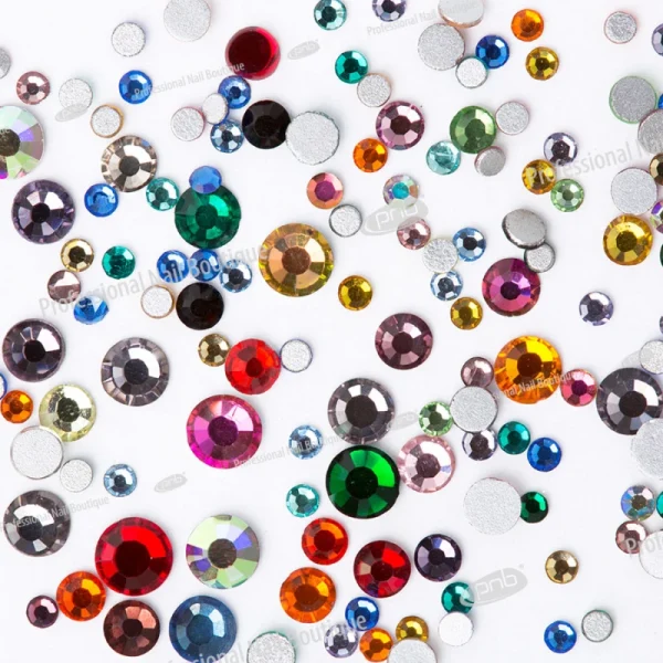 Rhinestones Glass PNB - 1440 kom - Colorful Mix - Image 2