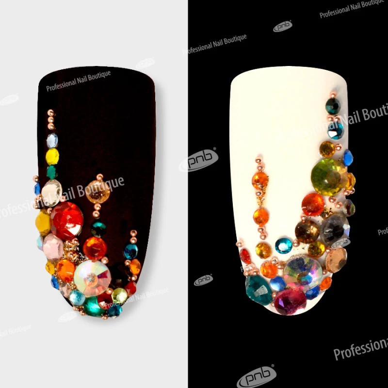 Rhinestones Glass PNB - 1440 kom - Colorful Mix - slika 4