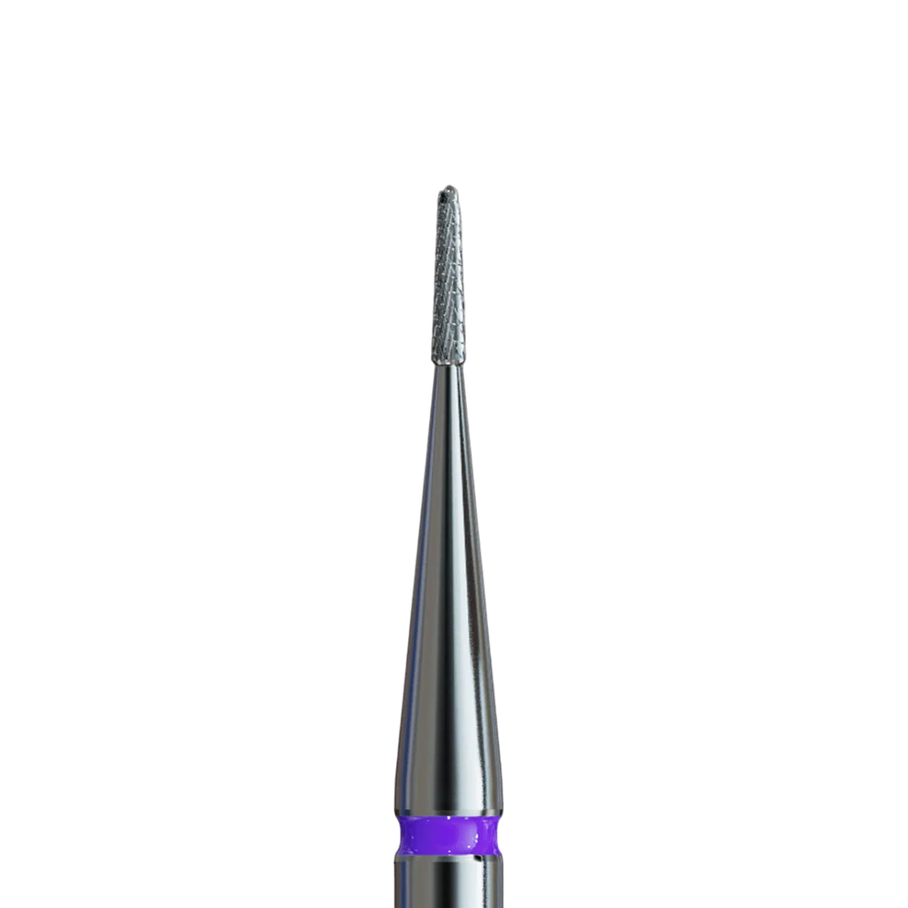 Karbidni brusni nastavek IQNails Delicate Taper 0,8 - vijoličen